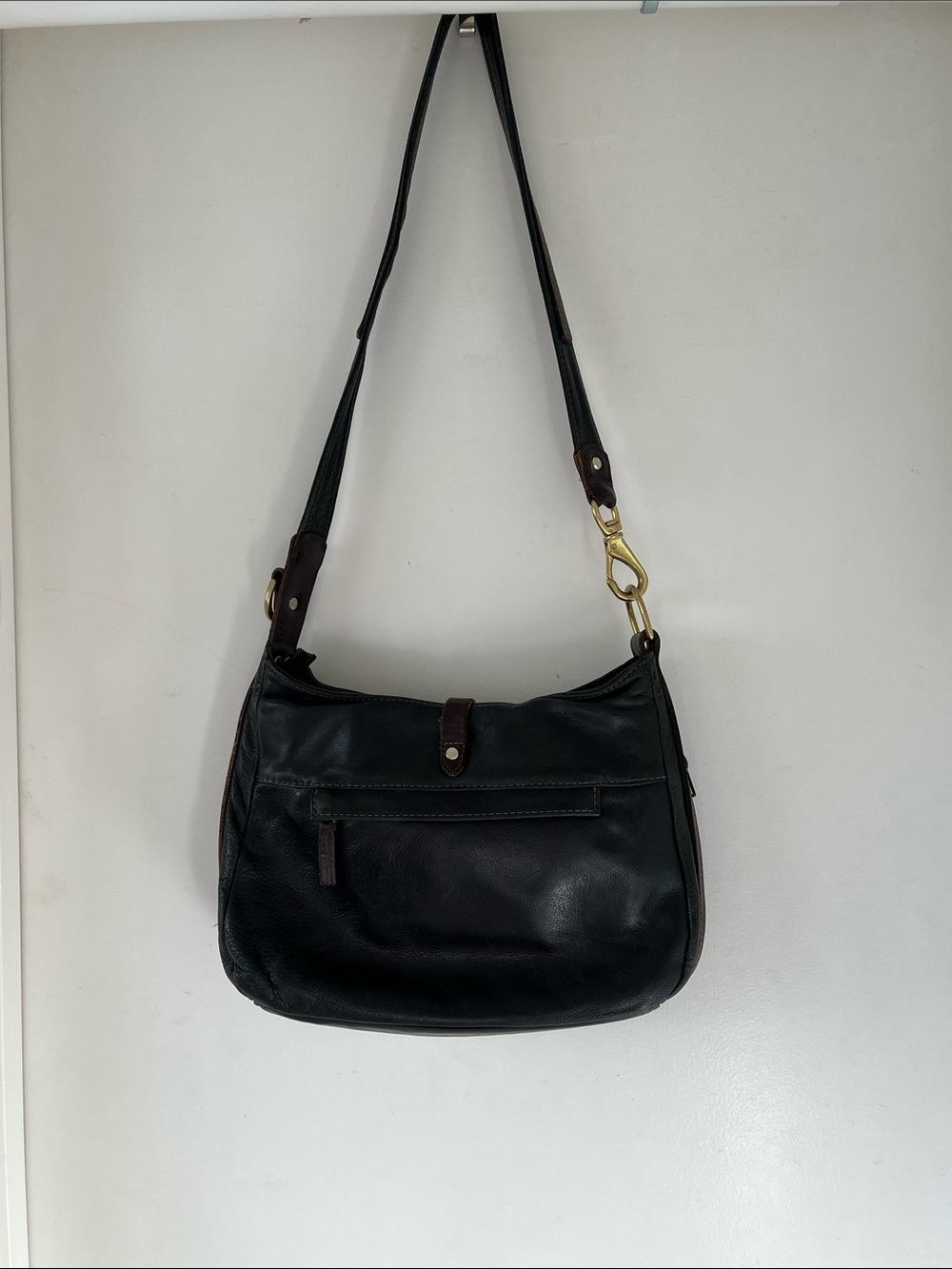 Coronado Leather Black Brown Concealed Carry Crossbody Shoulder Bag CCW Purse - Picture 6 of 14